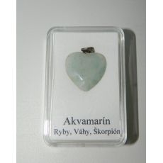 Akvamarín veľké srdce