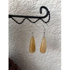 Náušnice visiace slza citrín