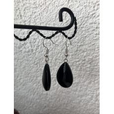 Náušnice visiace oválne ónyx