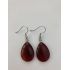 Náušnice visiace oválne karneol