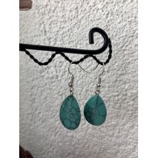 Náušnice visiace oválne tyrkenit